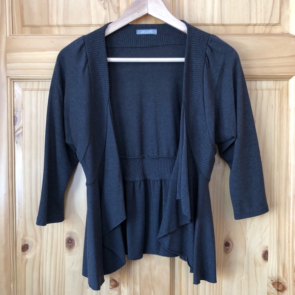 dELiA*s Sweaters - dELiA*s fitted open peplum cardigan sweater Jr size S